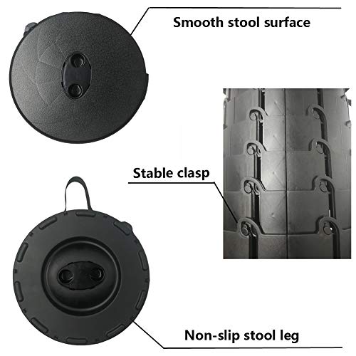 GERYMU Portable Telescoping Stool, Folding Retractable/Collapsible Stool Can Hold 330 lb, Camping Seat for Travel, Fishing