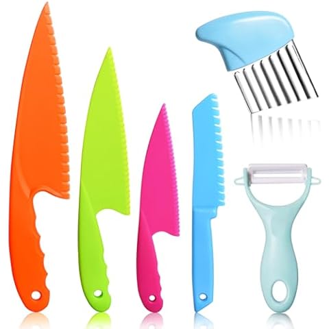 FEISIGE Kids Safety Knife Set with Cutting Board Cover