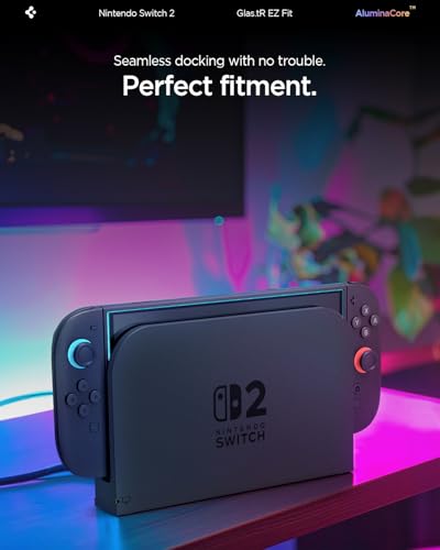 Image of Spigen EZ Fit Tempered Glass Screen Guard Protector for Nintendo Switch 2 (2025) [2 Pack]