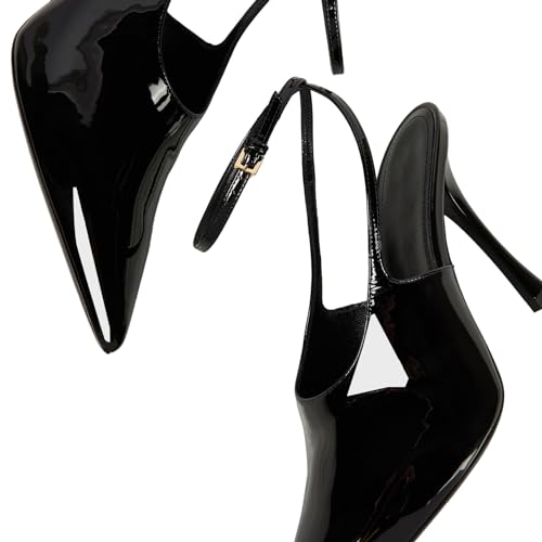 anteikira Women's Ankle Strap Pointed Toe Stiletto Heel Pumps Slingbacks Closed Toe High Heels Party Wedding Evening Fashion Dress Shoes for Women3