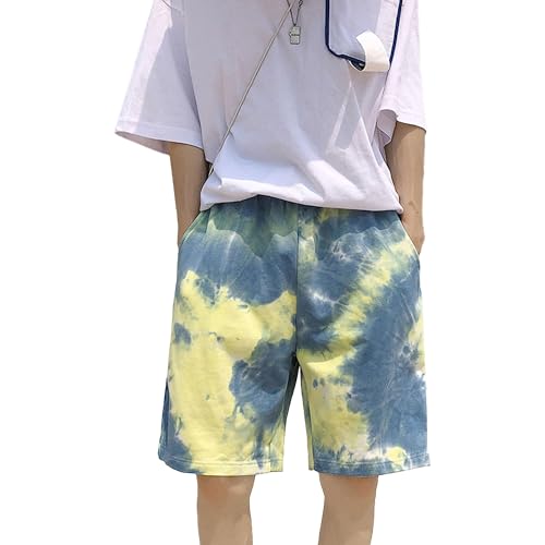 Shorts para hombre con cordón y diseño tie dye miniatura 1