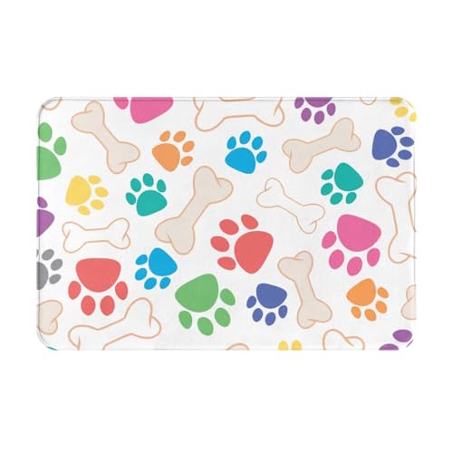 おしゃれ カーペット 犬の足と骨 ラグマット 玄関マット ラグ 絨毯 四季通用 防ダニ 抗菌 防臭 洗える ふわふわ肌触り 滑り止めホットカーペット アニメ グッズ キャラクター プレゼント