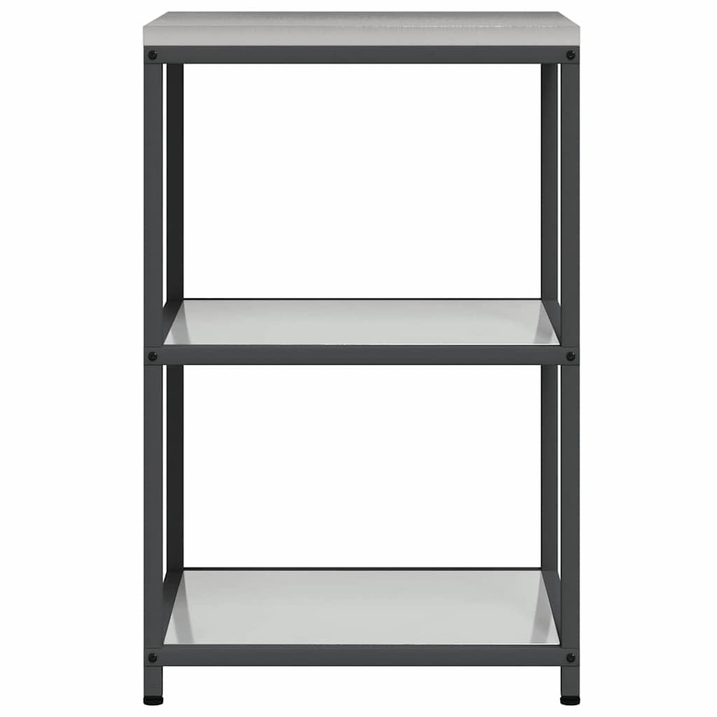 Stahl Küchenaufbewahrung HATTEM Silber, 60 x 50 x 92 cm Regal Lagerung für Vorräte, Mehrzweckschrank für Esszimmer Küche Balkon Garten Ordnung