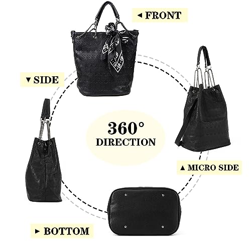 Bolso Hobo de cuero sintético con diseño de calavera para mujer miniatura 5