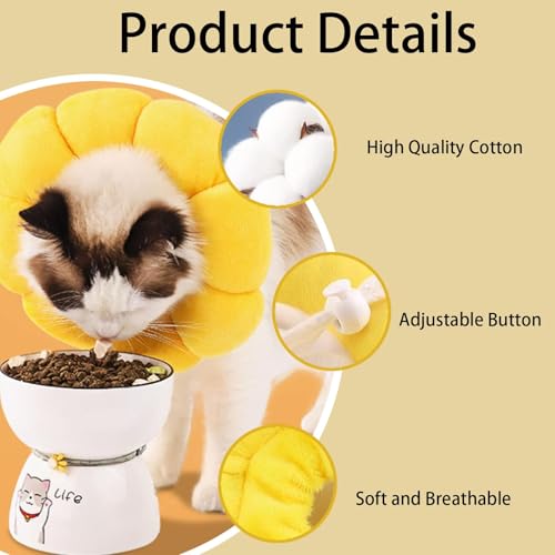 Cat Cone, Cat Cone Collar Soft, Cat Recovery Collar, Adjustable Pet Recovery Collar for Cats for Anti-Bite Lick Suitable for Pet Medical for Rehabilitation Wound Healing - Image 4