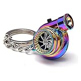 3D miniature turbo keychain, it has rotating fans and LED light.stylish design works perfect for Car Keys, Keys, ID Badge.
