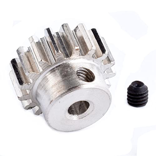 GRESIK Step Miter 1pcs 17T Metal Motor Pinion Gear 3.175mm Hole Spur Gear for 12428 12423 1/12 Car Crawler Short Course Truck spur Bevel (Color : White)