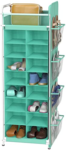 Simple Houseware 16 Cube Shoe Stand Tower Rack 8 Tier