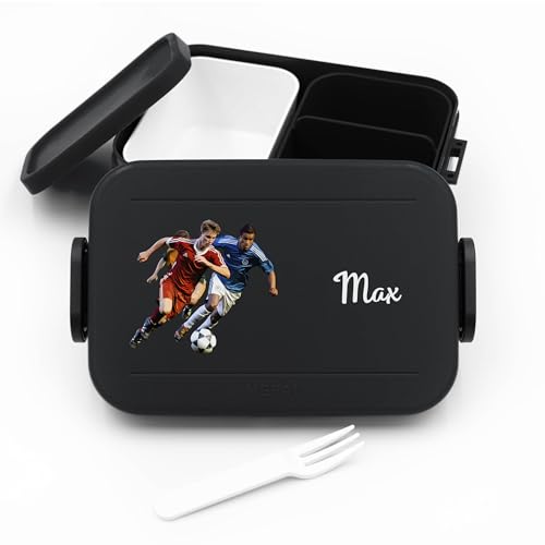 Geschenkfreude Personalisierte Brotdose mit Namen Fussball für Mepal - Lunchbox Kinder mit Trennwand Name, Kindergarten, Schule - Alles für den Schulanfang - Kinder Fussball Geschenkfreude Personalisierte Brotdose mit Namen Fussball für Mepal - Lunchbox Kinder mit Trennwand Name, Kindergarten, Schule - Alles für den Schulanfang - Kinder Fussball