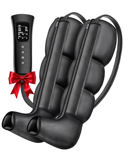 Greprety Leg Compression Massager for Circulation, Leg Massager Recovery System for Pain Relief, Full Compression Boots for Gym Home Use, Gifts for Athletes, Women, Men