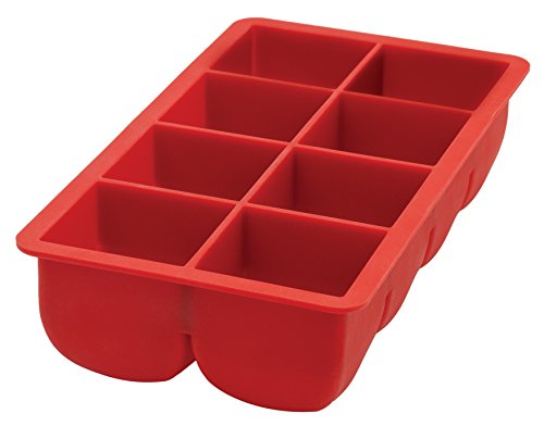 HIC Flexible Big Block Cocktail Ice Cube Tray, Silicone, 2-Inch Cubes by HIC Harold Import Co.