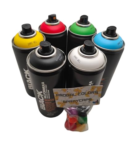 PROGAL COLORS Montana - Juego de botes de spray (6 unidades, 400 ml) segun imagen