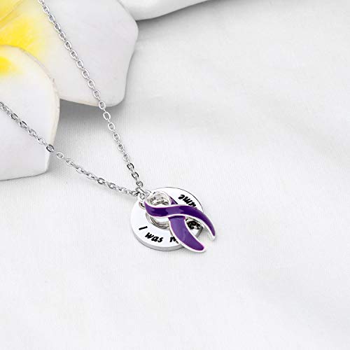 bobauna Domestic Violence Awareness Purple Ribbon Necklace Domestic Abuse Survivor Jewelry Gift I Was Not To Blame3
