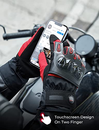 KEMIMOTO Guanti Moto Invernali, Guanti da Moto