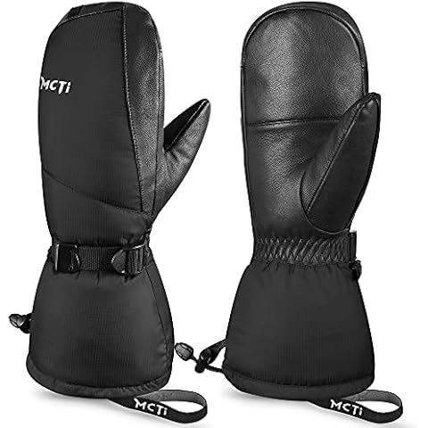 MCTi Ski Mittens Down Mittens Winter Cold Weather Waterproof Touch Screen Mitt for Men Cover