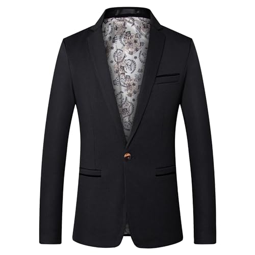 Men's Solid Slim Fit Blazer Two Button Casual Lightweight Jacket Sport Coats for Wedding Prom Party