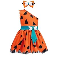 Spooktacular Creations Baby Caveman Costume for Girls, Toddler Halloween Cavegirl Jumpsuit for Girls, Baby Halloween Costume Cosplay Parties (3T (3-4 YRS))