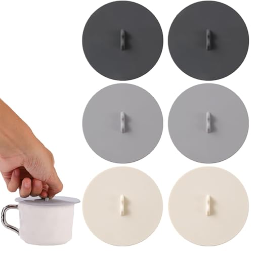 WeddHuis 6 Stück Silikondeckel für Gläser 10cm Glasabdeckung als Insektenschutz Wiederverwendbarer Deckel für Trinkgläser Becher und Tassen