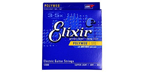 【国内正規品】 ELIXIR エリクサー エレキギター弦 Polyweb Super Light Anti-Rust #12000のサムネイル