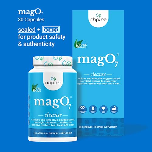 Nbpure 3025 Mago7 - Natural Colon Cleanse & Detox - Occasional Constipation Relief, Stool Softening, & Bloating Support For Men & Women - Ozonated Magnesium Oxide thumb #1