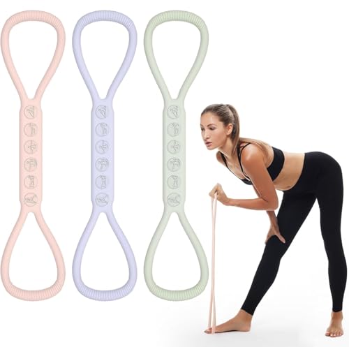 2026 Upgraded Figure 8 Resistance Band for Physical Therapy, Shoulder Back Arm Exercise Bands, 3 Resistance Levels for 15 25 35 Lb for Adult Elderly Kids