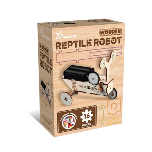Science4you Robot de Madera para Niños 6 7 8+ Años – Maquetas de Madera, Kit de Montessori de Robots, Modelo de Reptil, Regalo de Modelismo, Kit de Construcción Educativo para Niños de 6 7 8 9+ Años