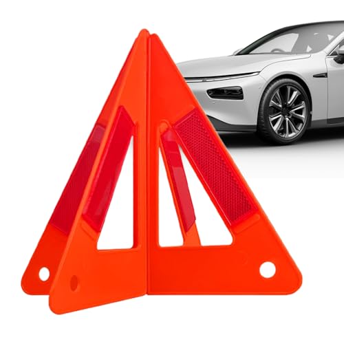 Genérico Triángulo Reflectante | Señal de Advertencia para Vehículos en Emergencia | Kit Compacto De 3 Reflectores De Peligro para Adultos Y Acompañantes