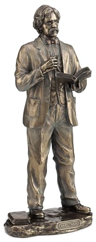 Estatua de Mark Twain de Resina con Acabado en Bronce 11.25 pulg miniatura 2