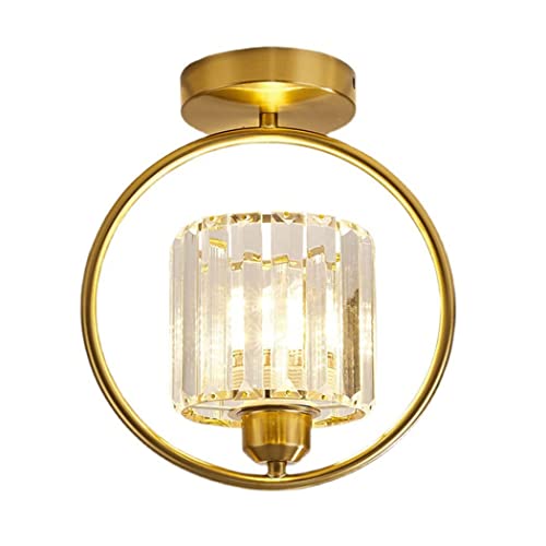 Plafonnier cristal semi-encastré moderne luminaire haut de gamme pour chambre