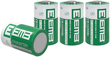 4X EEMB CR 14250 1/2 AA 3V Lithium Battery for Dive Computer Scuba Transmitter and Receiver and Temperature Logger 900mAh Non Rechargeable