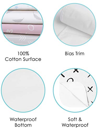 Kushies Deluxe Waterproof Changing Pad Liners - 20 X 30 Inches Baby Changing Table Liners - Baby Changing Pads - Diaper Changing Flat Liner Pad Waterproof Portable (White) #TOP2