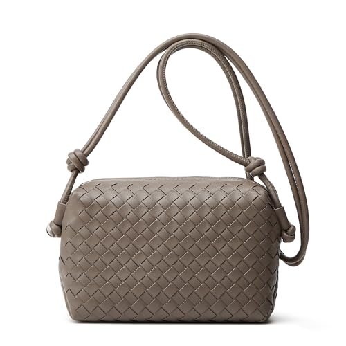 Sumrains Woven Vegan Leather Crossbody Bag