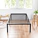 Olee Sleep 14 Inch Heavy Duty Steel Slat Anti-Slip Support, Easy Assembly Platform Bed Frame, Noise Free Steel Mattress Foundation, Maximum Storage, No Box Spring Needed, Black, Twin Size