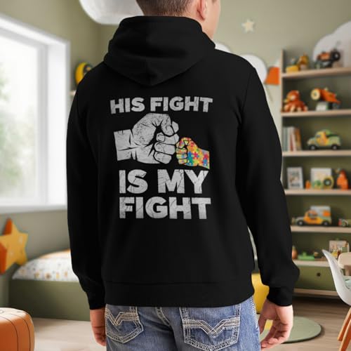 Kids Autism Awareness Mom Dad Parents Autistic Kids Awareness Boys Girls Lightweight Kangaroo Pocket Hoodies 6