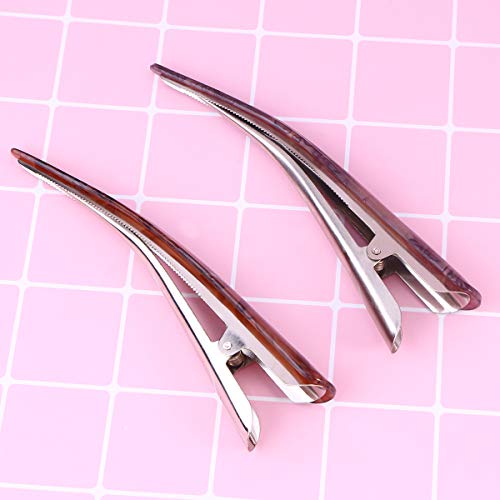 Frcolor Large Duck Teeth Bows Hair Clips Classic Hair Grip Crocodile Duck Bill Clips Hairpins Chic Styling Claw (2Pcs) #TOP7