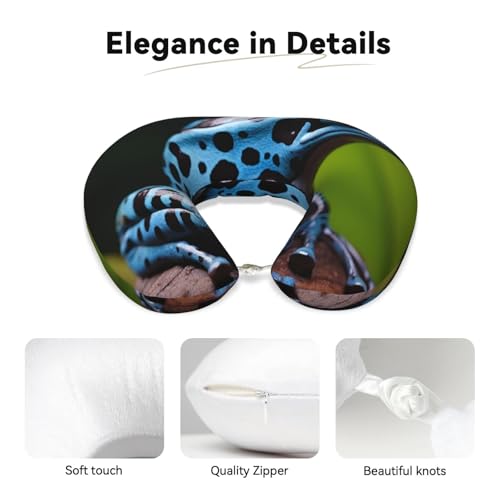 Almohada de viaje de espuma viscoelástica negra cómoda miniatura 3