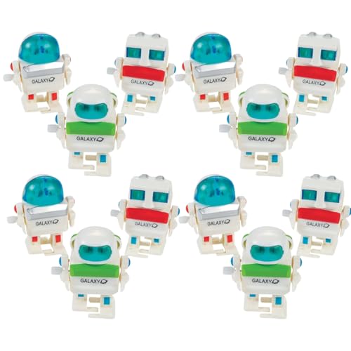 Fun Express Wind-Up Robots (1 Dozen) Party Favors, Party Decorations, Easter Basket Fillers, Stocking Stuffers, Novelty Toys - VBS Vacation Bible School Supplies/Decor