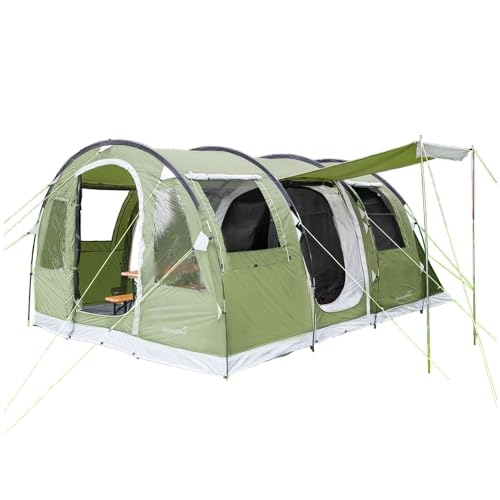 Tienda de campaña familiar, Skandika Gotland para 4 personas – tipo túnel con mosquiteras – 480x310 m