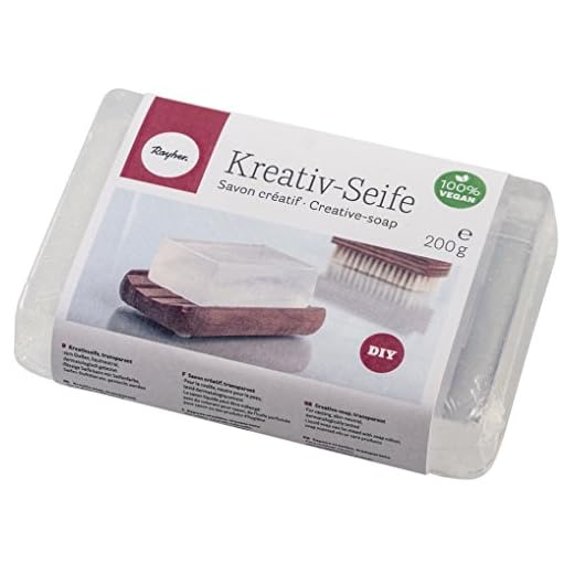 Rayher Base jabón glicerina transparente, 200 g, 100% vegano, para hacer jabones, 34226000