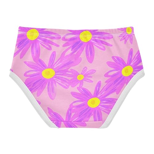 Animals Girls Underwear Toddler 2t Cotton Panties for Girl Pink Purple Daisies Floral Briefs Underpants2