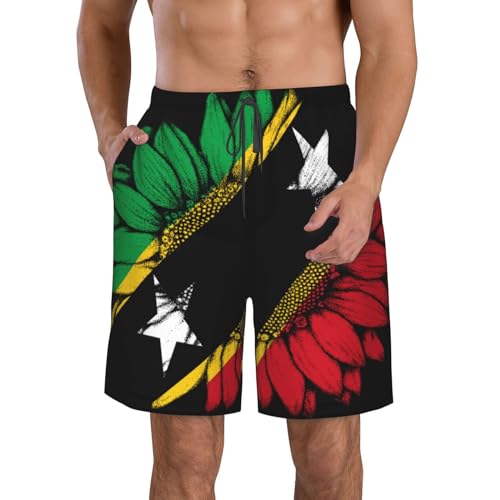 Men's Swim Trunks Beach Shorts Drawstring Quick Dry Running Shorts Loose Gym Shorts Swimsuit Pants with Pockets2