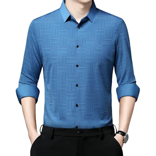 Chemise de printemps à manches longues pour homme : oubliez le repassage avec le sans plis