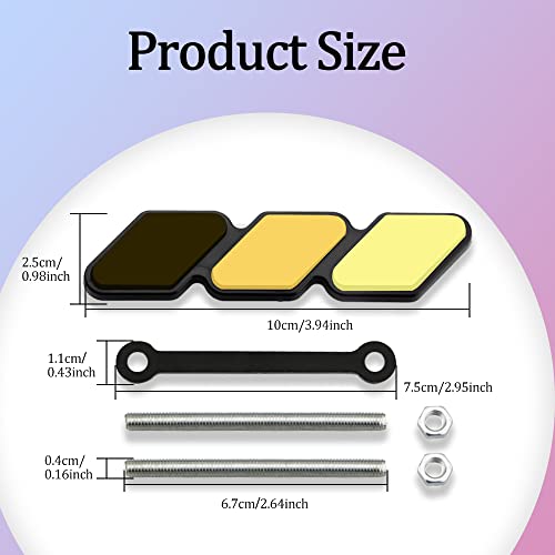 Image of Grille Decor Badge, Tri-Color Grille Insert Trims | Tri-Color Grille Badge Emblem Decoration Accessories Car Truck Label Fit for Most Vehicles