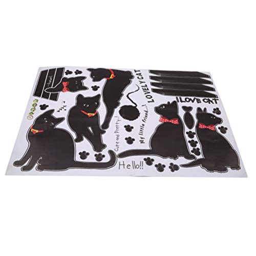 JIFNCR Nette Wandaufkleber für Wohnzimmer Schlafzimmer Cartoon Schwarze Katze Muster Wandtattoo Wasserdichtigkeite Wand Poster Home Supplies Wandkunst Dekor Cover