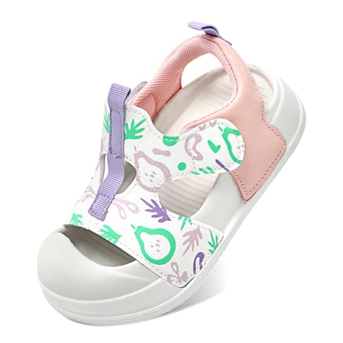 MK MATT KEELY Girls Boys Sandals Toddler Summer Closed Toe Athletic Sandals Kid Adjustable Non-slip Outdoor Sandal Lightweight Beach Shoes