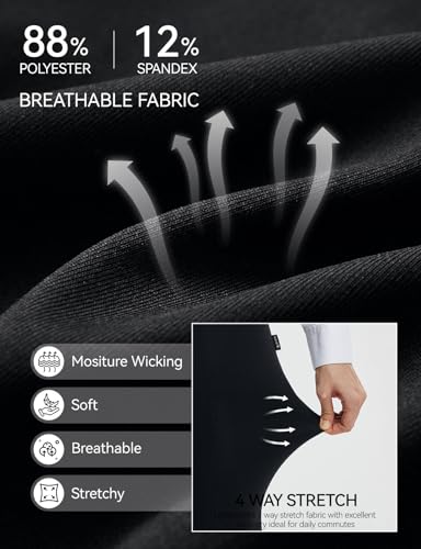 baleaf Womens Yoga Dress Pants Work with 4 Pockets Bootcut Business Leggings Stretch High Waisted Slacks Casual 30"3