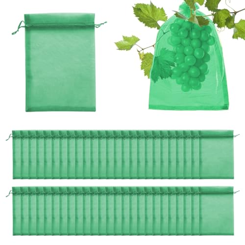 Doppio cordino: il design a doppio cordino può chiudere saldamente l'apertura della borsa, impedendo efficacemente l'ingresso di insetti e uccelli e garantendo una protezione completa per la crescita dell'uva.