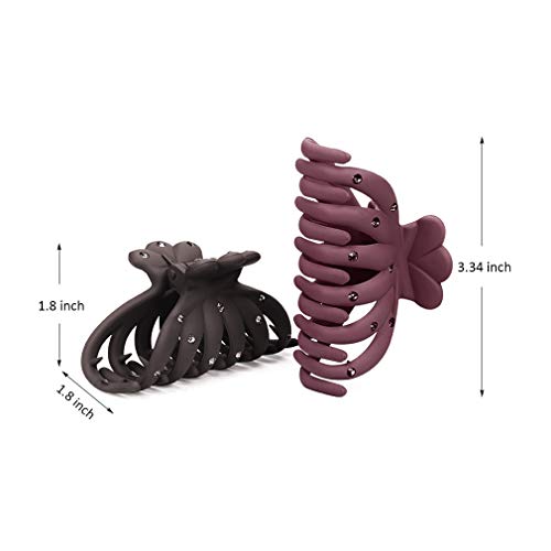 image for Hair-Claw-Clips-for-Women, DEATTI Medium Nonslip Claw Clips for Girls 