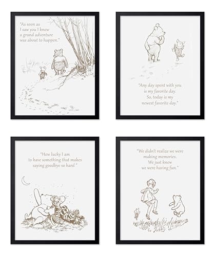 Affiches Winnie Pooh pour décoration de chambre d'enfant et salle de jeux créative