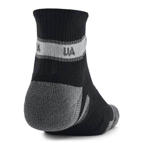 Under Armour 1382943-1-XL Unisex UA Performance Tech 3-Pack Quarter Socks Black XL3